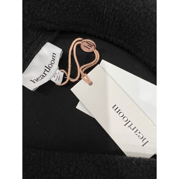 NWT Heartloom Size XS Quarter Zip Fleece Pullover Sweatshirt Faux Leather MSRP $ - Picture 7 of 9